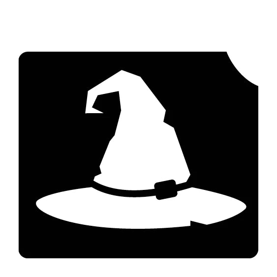 858 Witch Hat Set of 5 - Art Factory Glitter Tattoo Stencil