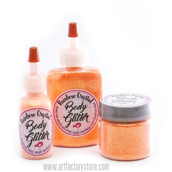UV Outrageous Orange - Rainbow Crystal Loose Glitter-- 1oz poofer