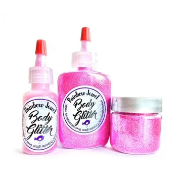 Malibu Pink Rainbow Jewel Loose Glitter .5oz poofer bottle