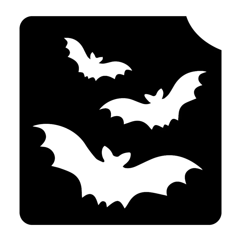 187 Bats - Set of 5 -Art Factory Glitter Tattoo Stencil